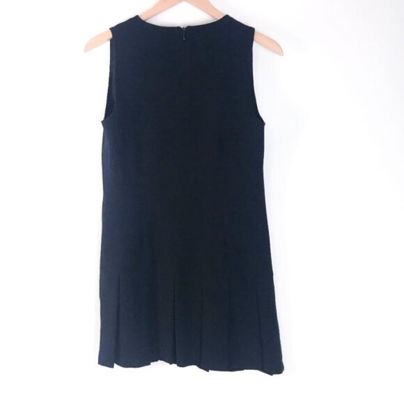 Italian Schoolgirl Sleeveless square neckline pleated shift dress - Picture 2 of 10